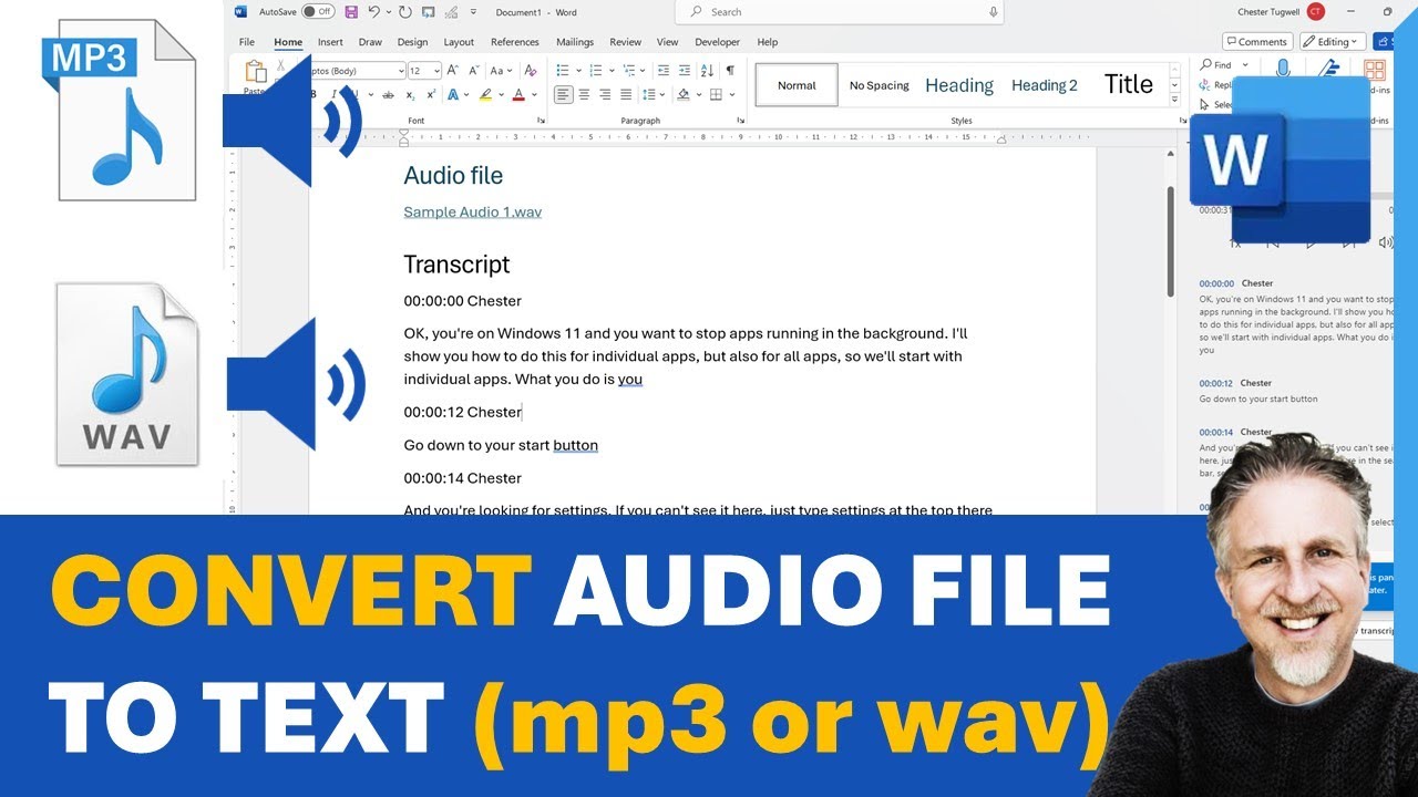 Convert Audio File To Text In Word | Transcribe Speech To Text ...