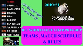 ICC Test World Cup 2019/2021 - Rules , Points , Match Schedule
