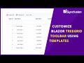 Customize Blazor TreeGrid Toolbar Using Templates