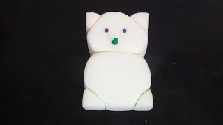 How to make Teddy bear using sponge | Simple craft idea for kids |Sponge teddy bear|Teddy bear craft