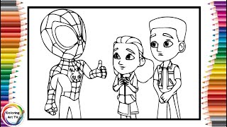 Spider Man and his amazing friends coloring pages /Spiderman marvel coloring pages