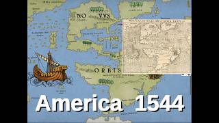 Remapped - America 1544 Map from Sebastian Münster