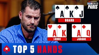 TOP 5 HANDS FROM EPT PARIS 2023 ♠️ PokerStars