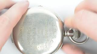 Antique c. 1892 Phoenix Indestructible Pocket Watch Presentation Award