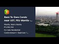 Rent To Own Condo near UST, FEU Manila - Grand Residences Espana 2