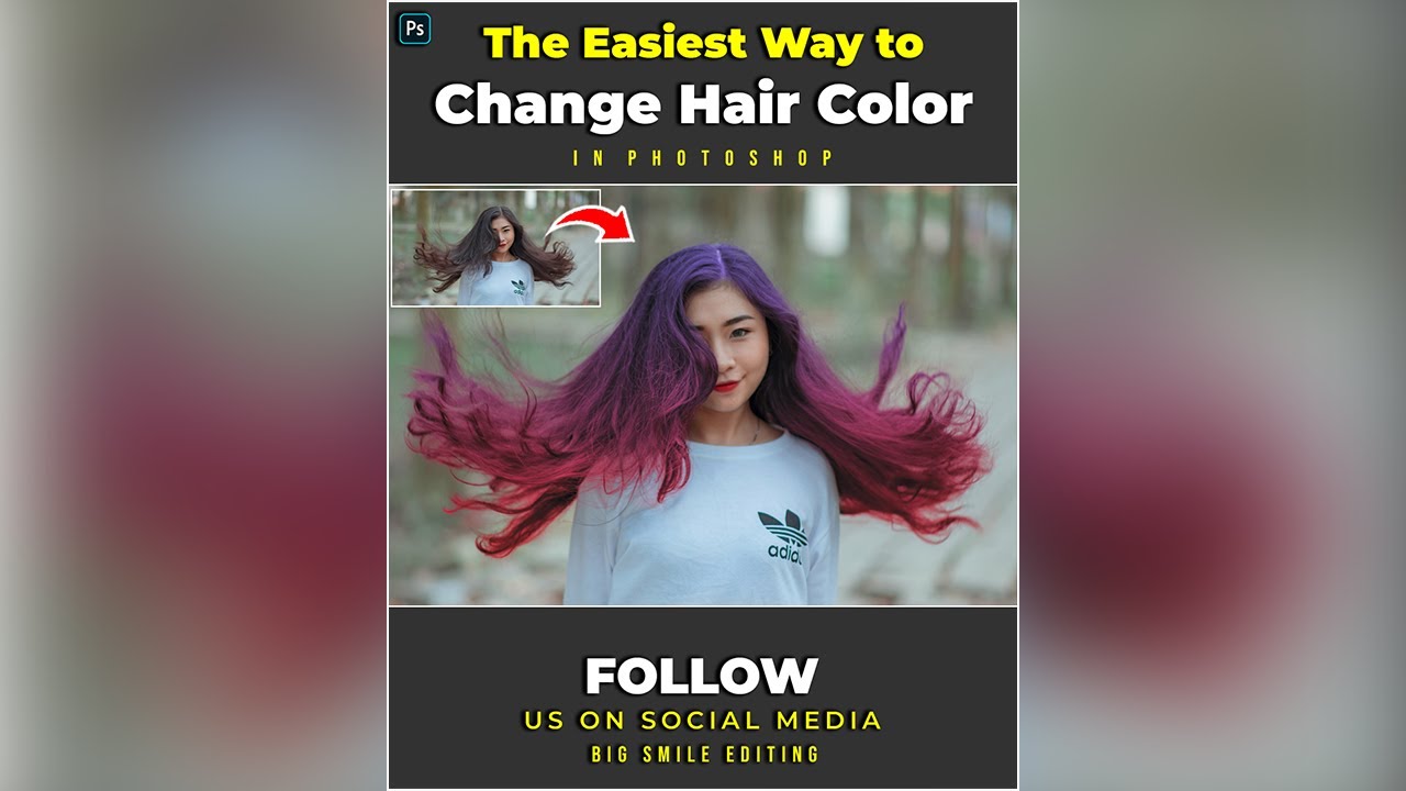 The Easiest Way To Change Hair Color - Photoshop Tutorial - YouTube