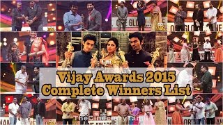 Vijay Awards 2015 | Complete Winners List