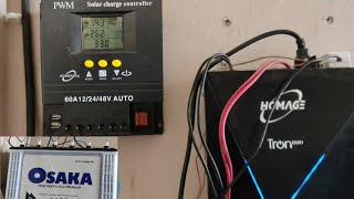 Solar Charge controller With OSAKA Battery & Homage UPS