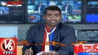 Bithiri Sathi One Side Angry Show | Sathi Imitates Arnab Goswami | Teenmaar News | V6 News