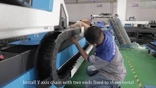 SF3015G    (2)Installation of sheet metal and tank chains