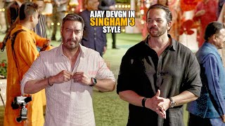 Singham Again - Ajay Devgn arrives with Rohit Shetty for Ambani’s Ganpati Darshan