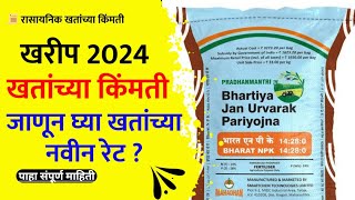 खताच्या किंमत वाढल्या।नवीन खताचे भाव।fertiliazer New Rate 2024 in Maharatra #fertilizer