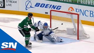 Dallas Stars' Miro Heiskanen Goes Backhand Top Shelf On Lightning's Andrei Vasilevskiy