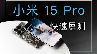 小米 15 Pro 的屏幕表现怎么样？