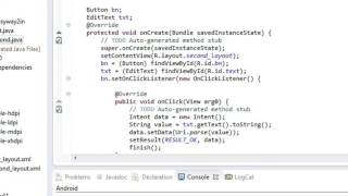 android tutorial for beginners 9 Sending data to an activity using Bundle object