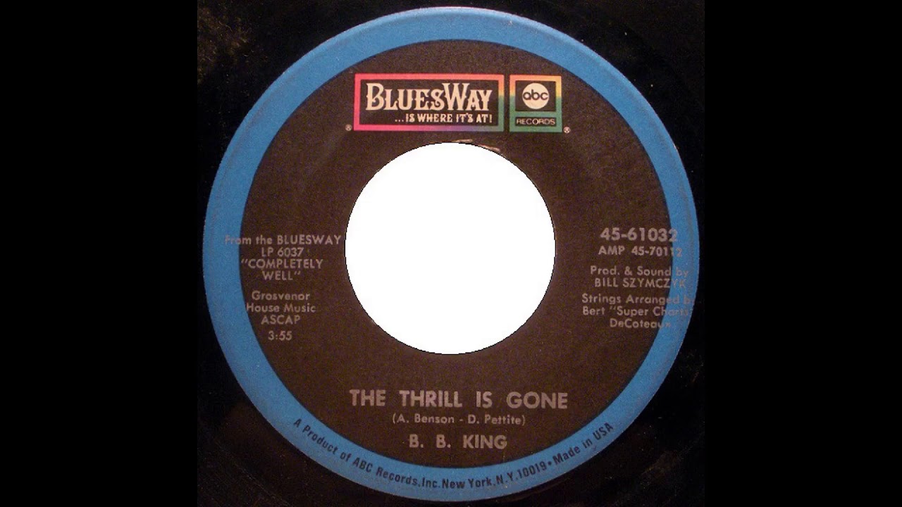 B.B. King - The Thrill Is Gone (1969) - YouTube