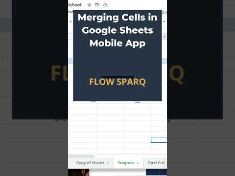 Merge cells in the Google Sheets mobile app