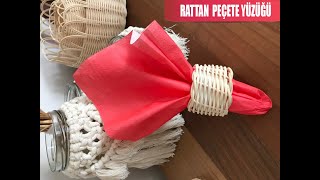 Rattan Peçete Yüzüğü Yapımı | #rattan | Making Rattan Napkin Ring  | # rattanörgü