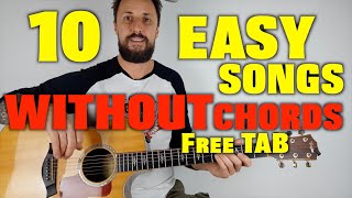 10 Easy Rock Guitar Songs Without Chords With TAB