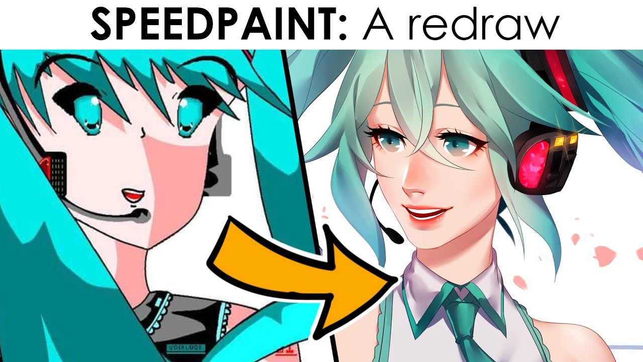 Speedpaint Redrawing Old Art Youtube