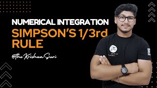 Simpson's 1/3 Rule | Numerical Integration | Numerical Method | TKS | Engineering #tks #krishnasuri