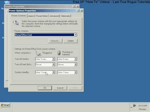 Windows XP BASICS - Disable Your System Going into STAND BY Mode Windows XP BASICS - Disable Your System Going into STAND BY Mode