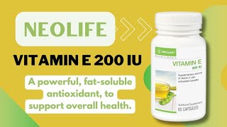 Neolife GNLD Vitamin E 200 IU, A powerful, fat-soluble antioxidant, to support overall health.