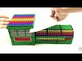 DIY - How To Make a Train With Magnetic ballsRainbow Magnets