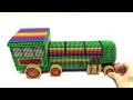 DIY - How To Make a Train With Magnetic ballsRainbow Magnets