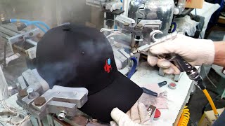 Beyzbol şapkası yapma süreci. Kore'de eski şapka fabrikası