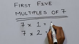 Find the first 5 multiples of 7 #multiples @mathstubelearning123