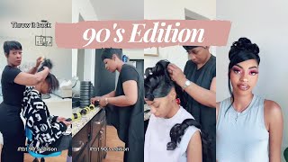 💜Vintage 90s Bridal Hair Style - 100% Human Hair Straight Bundles Ft. | #ELFINHAIR