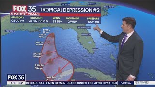 Tropical Depression 2 forms in Gulf of Mexico on first day of hurricane season