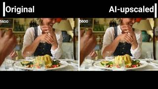 Upscale SD Video 640*360 to 1920*1080 by AI with Improved Video Quality