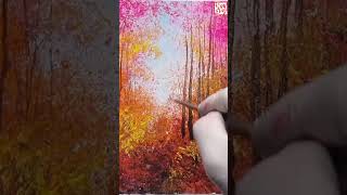 단풍으로 물든 숲 그리기 | 아크릴페인팅 | 유화 | Oil Painting | Acrylic Painting [#13]힐링영상 취미미술