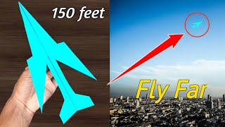 Cómo hacer un avión de papel fácil que vuele lejos ¡más de 150 pies!