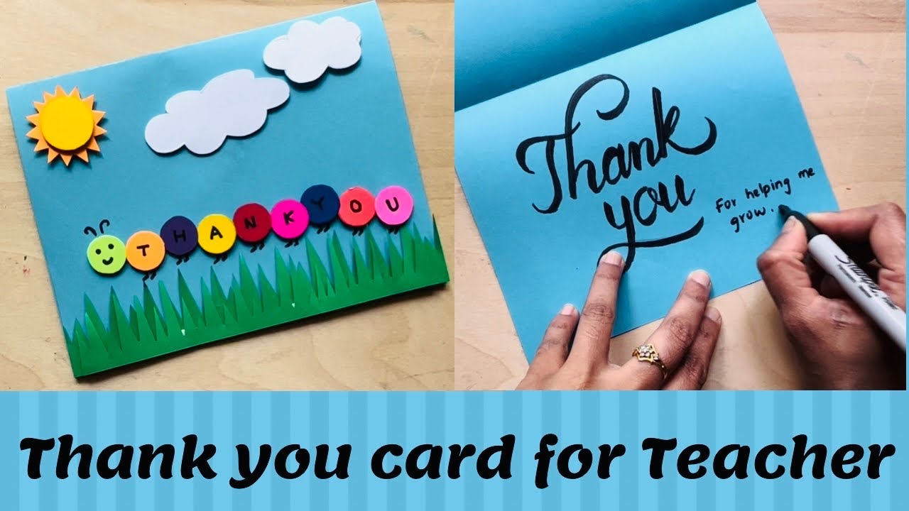 DIY Thank You Card For Teacher | Teacher’s Day Card Ideas | Thank You ...