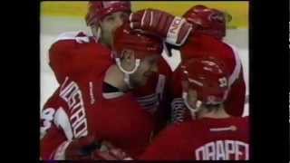 Nick Lidstrom's Center Ice Goals on Cloutier and Ellis