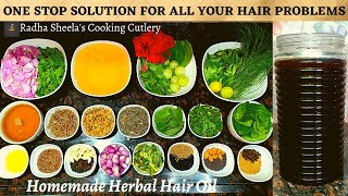 How to prepare herbal hair oil for faster hair growth at home in Tamil/DIY- Homemade Herbal Hair Oil