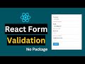 Form Validation in React JS (React Form Validation)