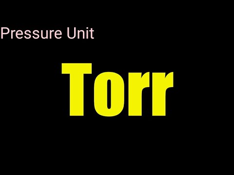 What does 1 Torr mean?