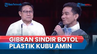 Ekspresi Cak Imin saat Gibran Sindir Penggunaan Botol Plastik oleh Kubu AMIN saat Acara Debat