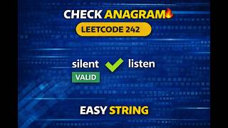 LeetCode 242 | Valid Anagram | Java Solution | Easy String Problem