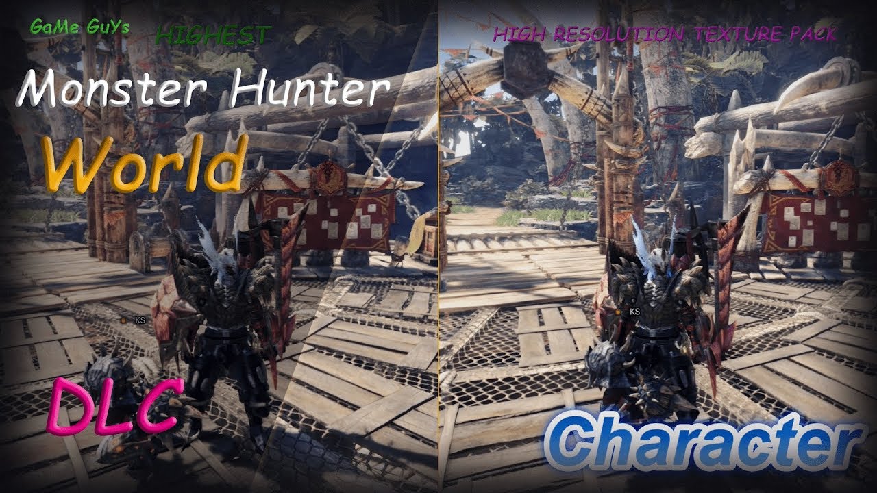 [Monster Hunter World] DLC High Resolution Texture Pack Vs Highest ...