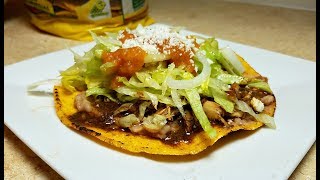 Simple Chicken Tostadas Recipe (Chicken Mole Tostadas)