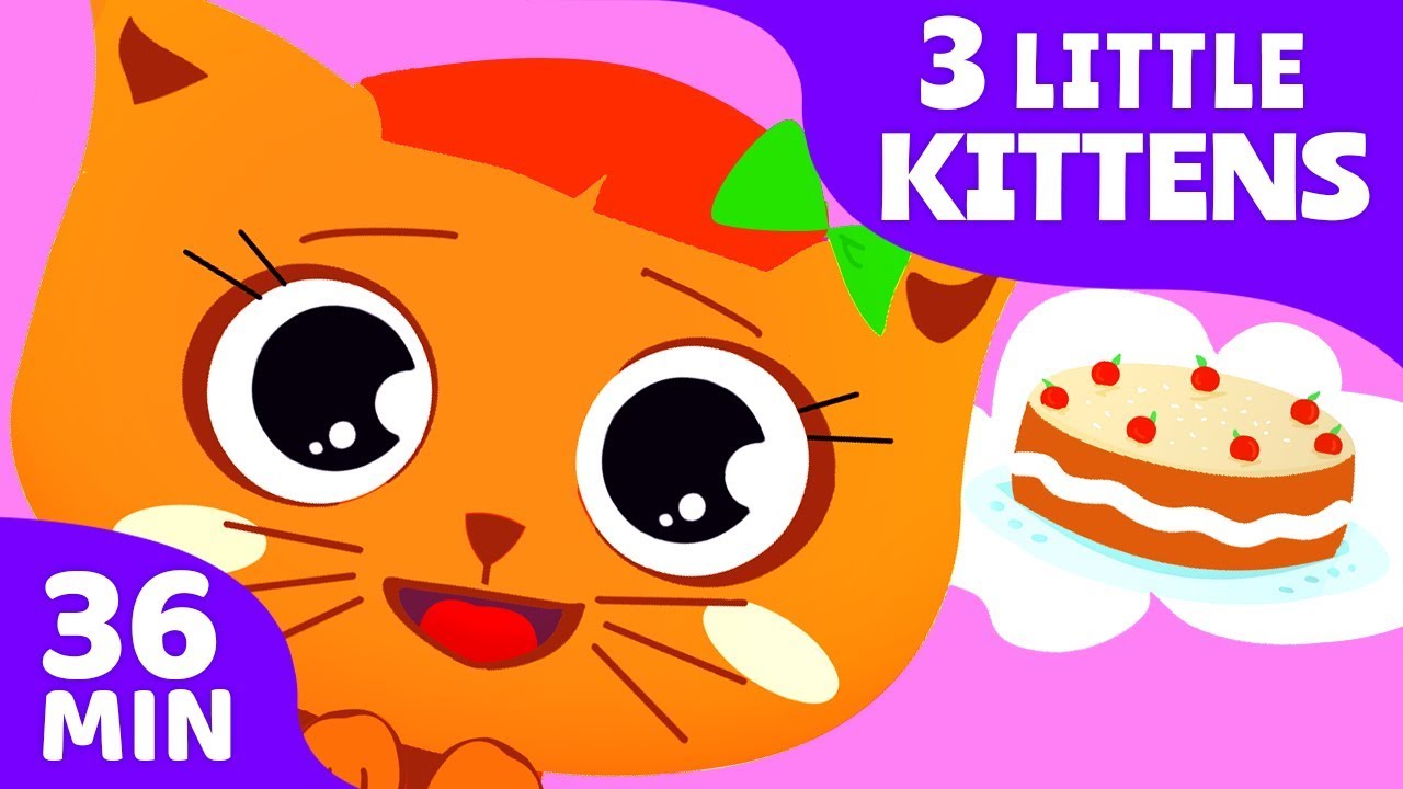 Three Little Kittens + More Nursery Rhymes For Kids (Children Songs ...