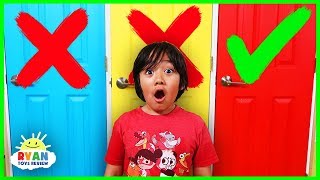 Don't Choose the Wrong Door Challenge with Ryan Nickelodeon Version !!!