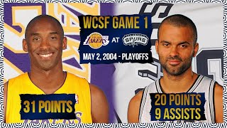 NBA Duel: Kobe Bryant 31pts vs Tony Parker 20pts 9ast - Lakers @ Spurs WCSF Game 1 - Playoffs 2004