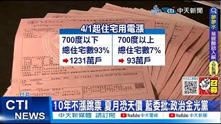 【每日必看】夏月電價恐1度7.69元天價 300萬租屋族\