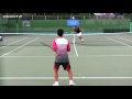 望月勇希インターハイ王者 vs 田中優之介 練習！【世界スーパージュニアテニス・osaka mayor s cup tennis2015】